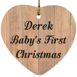 Derek Baby's First Christmas - Heart Ornament C