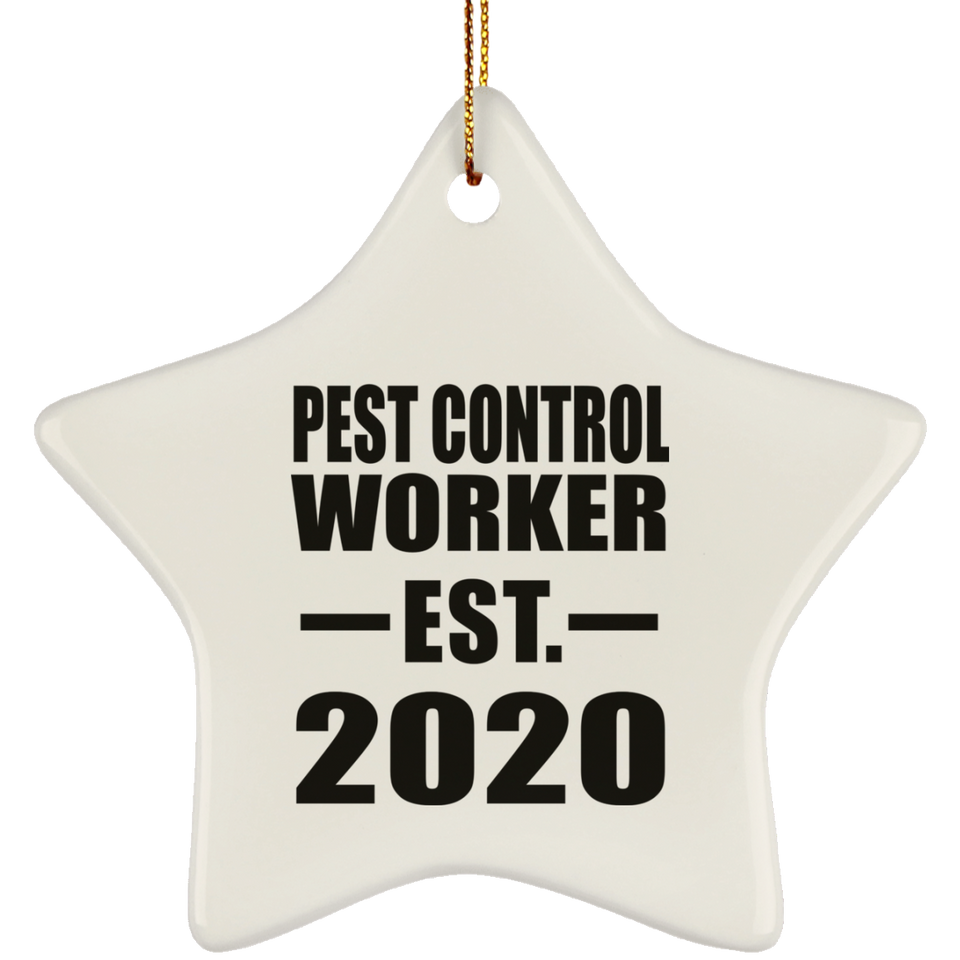 Pest Control Worker Established EST. 2020 - Star Ornament