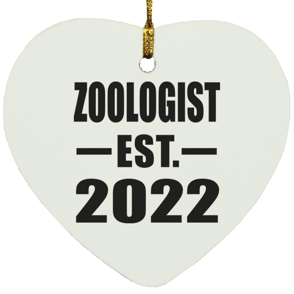 Zoologist Established EST. 2022 - Heart Ornament