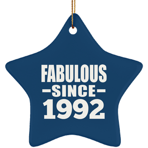32nd Birthday Fabulous Since 1992 - Star Ornament
