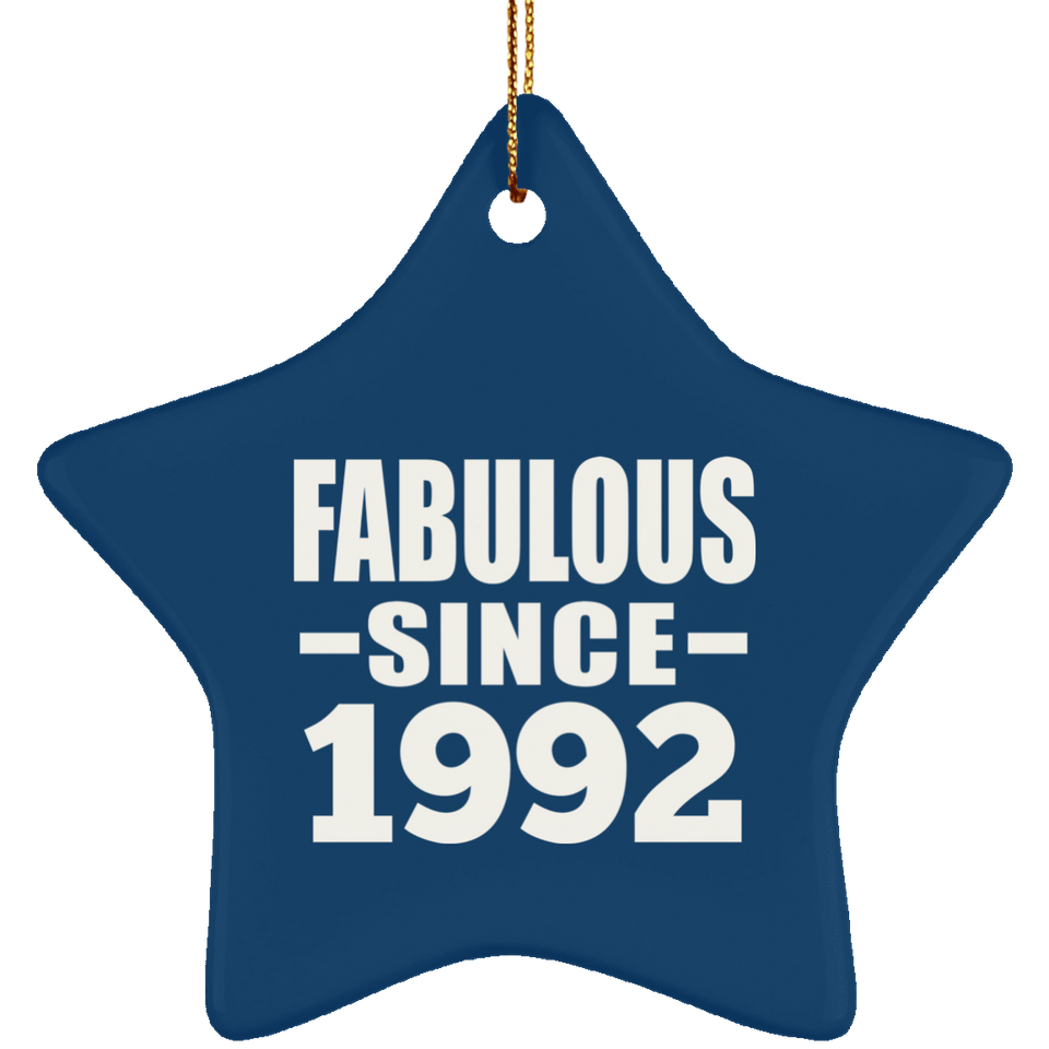 32nd Birthday Fabulous Since 1992 - Star Ornament