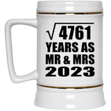 69th Anniversary Square Root of 4761 Years As Mr & Mrs 2023 - Beer Stein