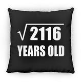 46th Birthday Square Root of 2116 Years Old - Throw Pillow Black