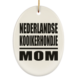 Nederlandse Kooikerhondje Mom - Oval Ornament