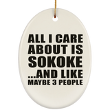 All I Care About Is Sokoke - Oval Ornament