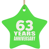 63rd Anniversary 63 Years - Star Ornament