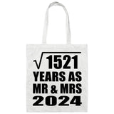 39th Anniversary Square Root of 1521 Years As Mr & Mrs 2024 - Tote Bag White