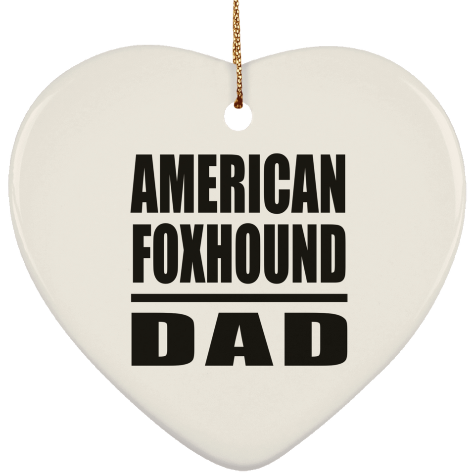 American Foxhound Dad - Heart Ornament