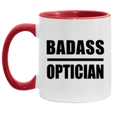 Badass Optician - 11oz Accent Mug Red