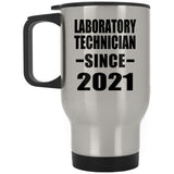 Laboratory Technician Since 2021 - Silver Travel Mug