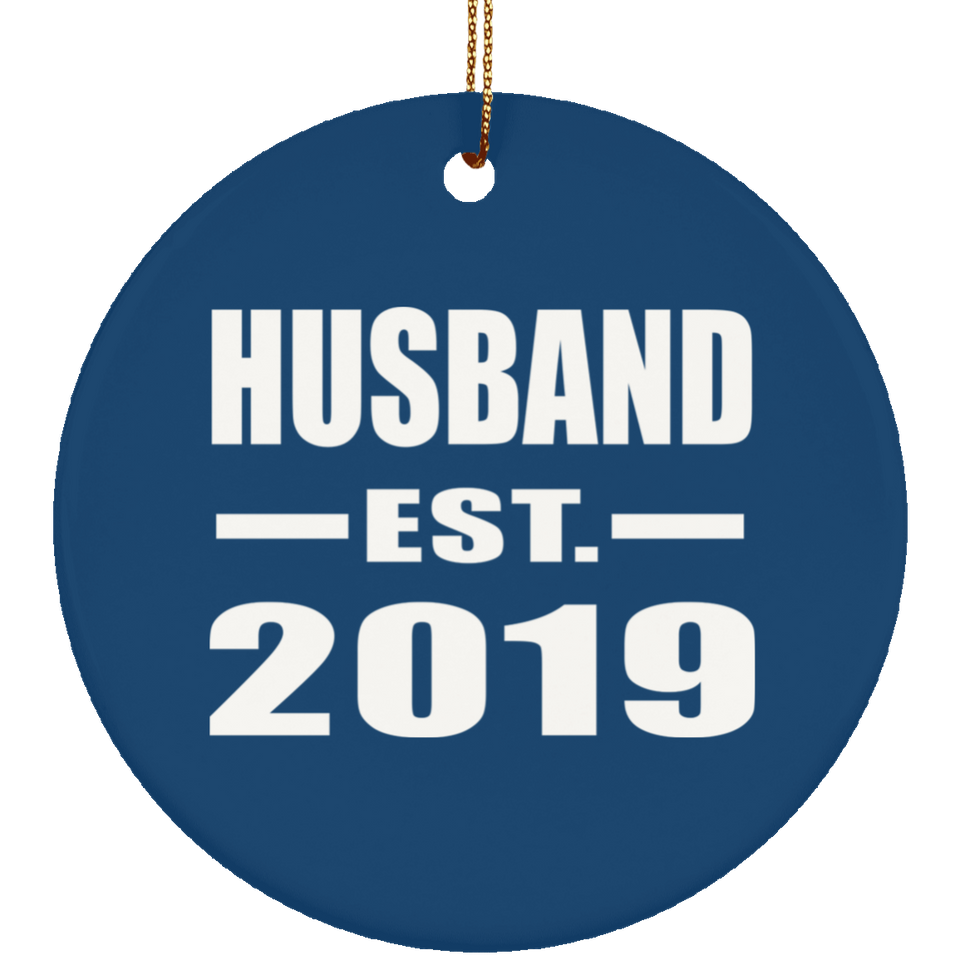 Husband Established EST. 2019 - Circle Ornament