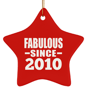 14th Birthday Fabulous Since 2010 - Star Ornament