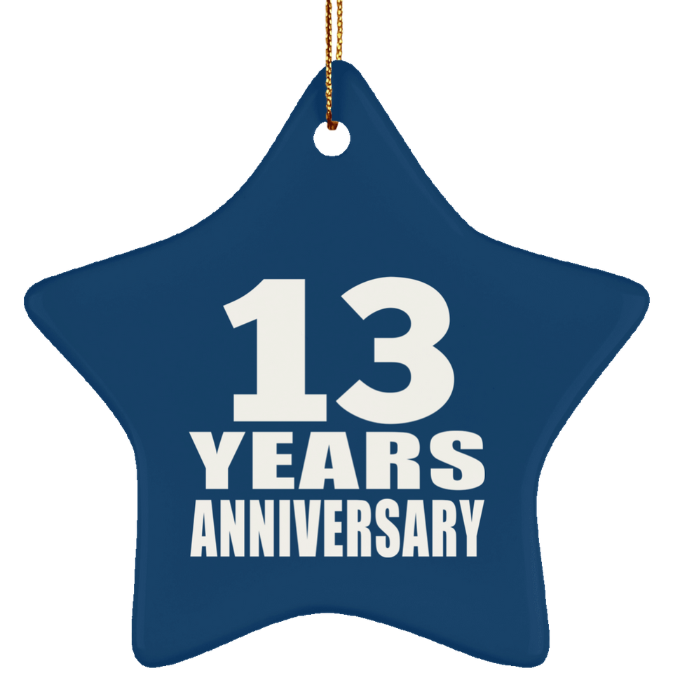13th Anniversary 13 Years - Star Ornament
