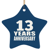13th Anniversary 13 Years - Star Ornament