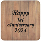 Happy 1st Anniversary 2024 - Drink Coaster C