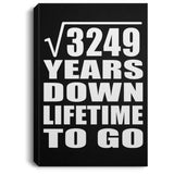 57th Anniversary Square Root of 3249 Years Lifetime To Go - Canvas Portrait
