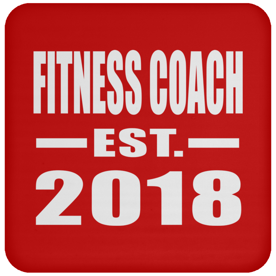 Fitness Coach Established EST. 2018 - Drink Coaster