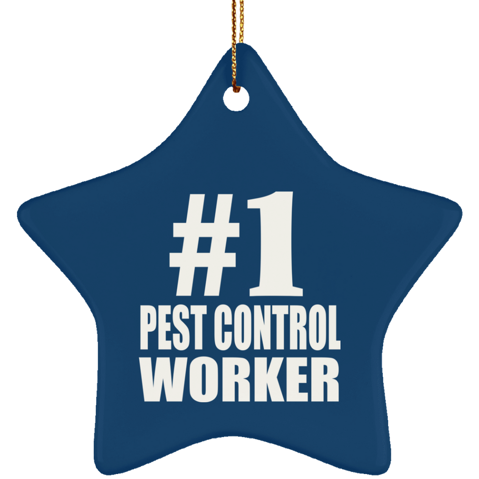 Number One #1 Pest Control Worker - Star Ornament