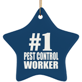 Number One #1 Pest Control Worker - Star Ornament