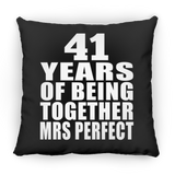 41st Anniversary 41 Years Of Being Mrs Perfect - Throw Pillow Black