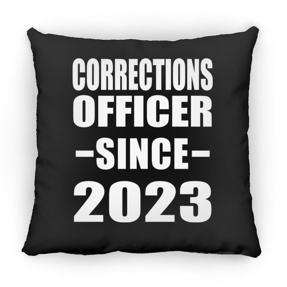 Corrections Officer Since 2023 - Throw Pillow Black