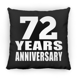 72nd Anniversary 72 Years - Throw Pillow Black