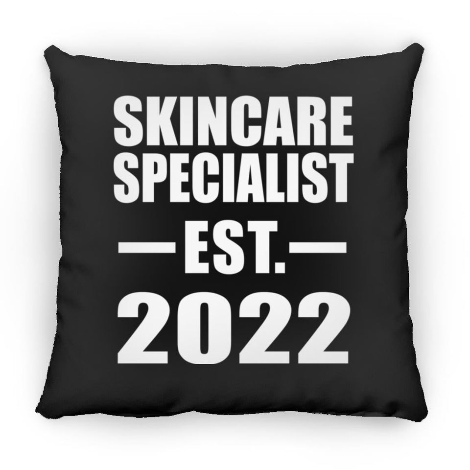 Skincare Specialist Established EST. 2022 - Throw Pillow Black