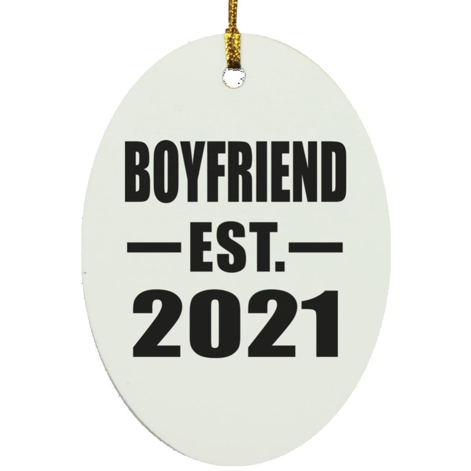 Boyfriend Established EST. 2021 - Oval Ornament