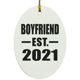 Boyfriend Established EST. 2021 - Oval Ornament