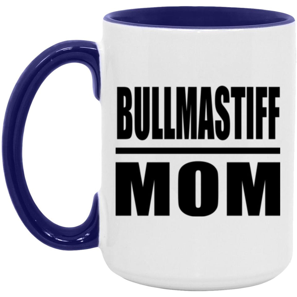 Bullmastiff Mom - 15oz Accent Mug Purple