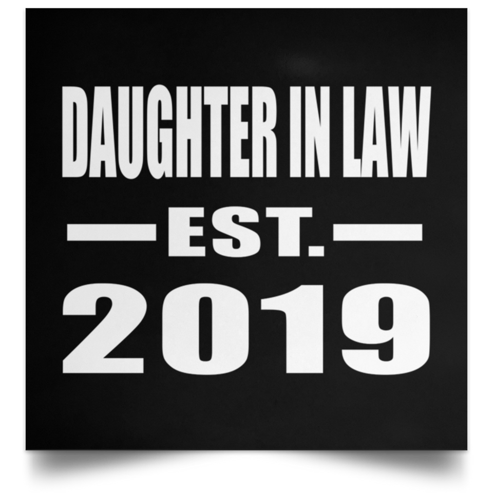 Daughter In Law Established EST. 2019 - Poster Square