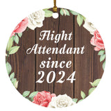 Flight Attendant Since 2024 - Circle Ornament A