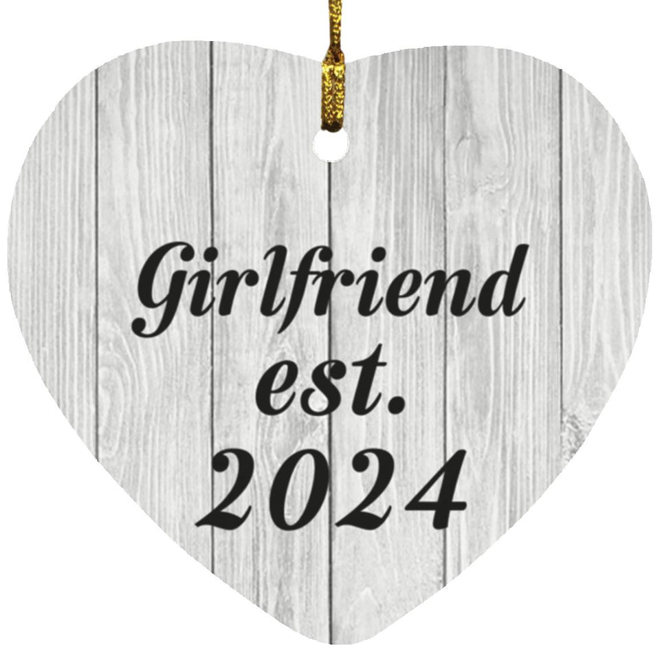 Girlfriend Established Est. 2024 - Heart Ornament F