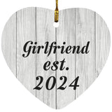 Girlfriend Established Est. 2024 - Heart Ornament F