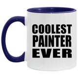 Coolest Painter Ever - 11oz Accent Mug Purple