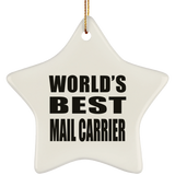 World's Best Mail Carrier - Star Ornament