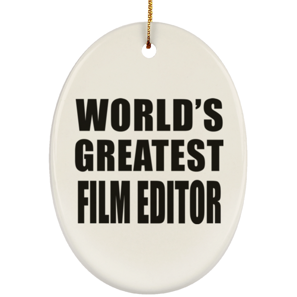 World's Greatest Film Editor - Oval Ornament