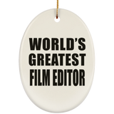 World's Greatest Film Editor - Oval Ornament