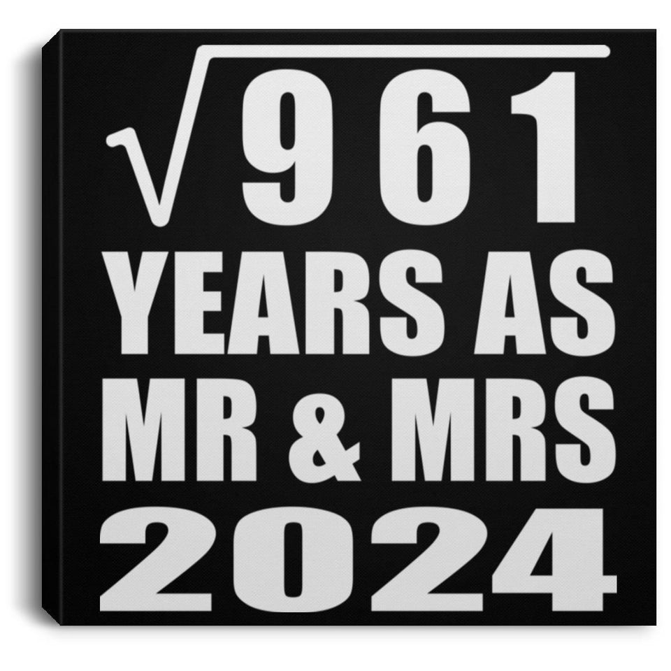 31st Anniversary Square Root of 961 Years As Mr & Mrs 2024 - Canvas Square