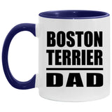 Boston Terrier Dad - 11oz Accent Mug Purple