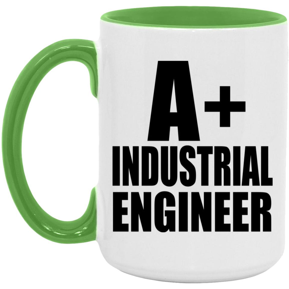 A+ Industrial Engineer - 15oz Accent Mug Green