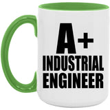 A+ Industrial Engineer - 15oz Accent Mug Green