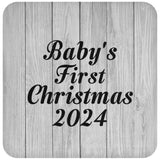Baby's First Christmas 2024 - Drink Coaster F
