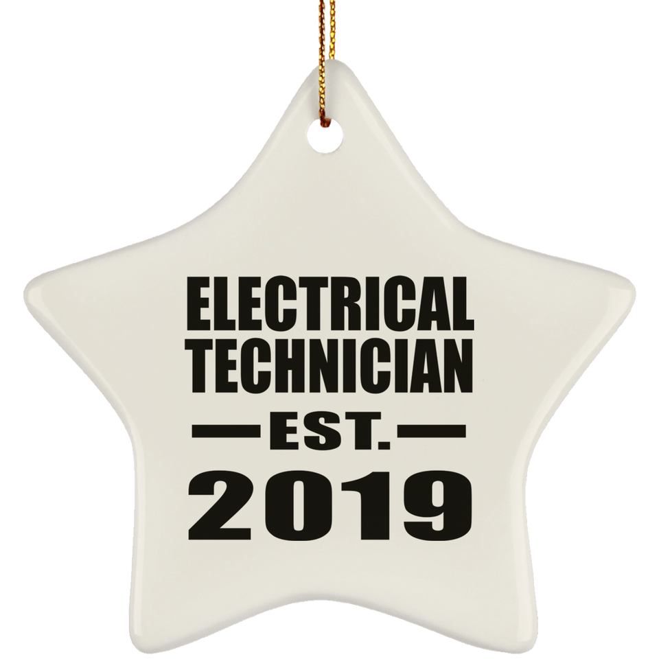 Electrical Technician Established EST. 2019 - Star Ornament