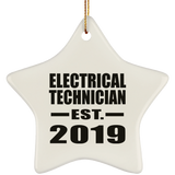 Electrical Technician Established EST. 2019 - Star Ornament