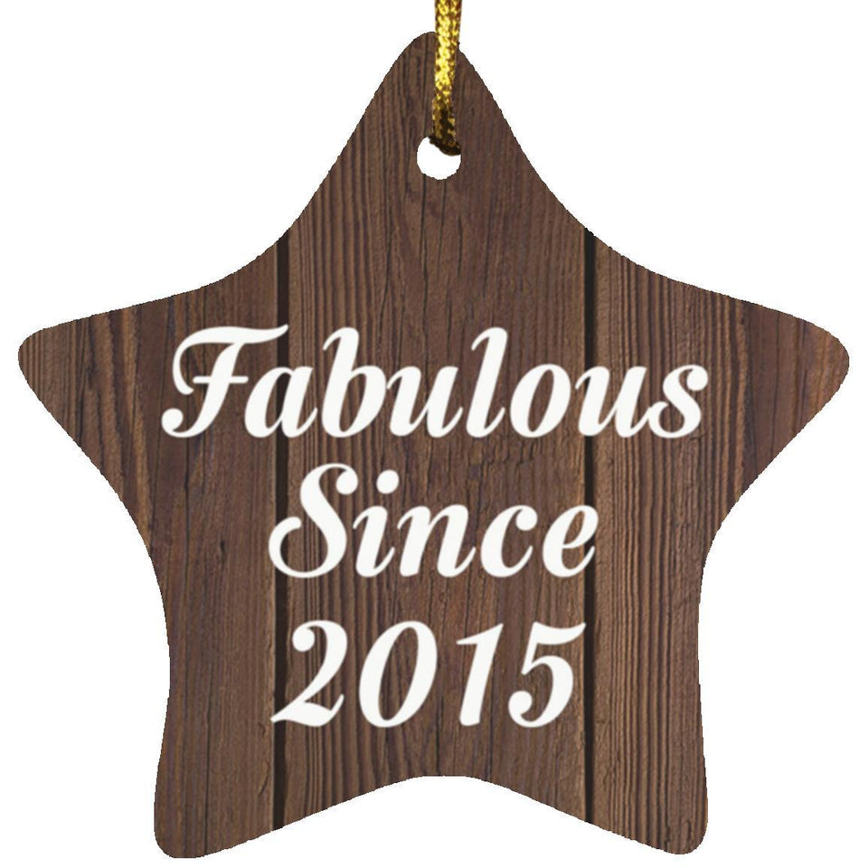 9th Birthday Fabulous Since 2015 - Star Ornament D