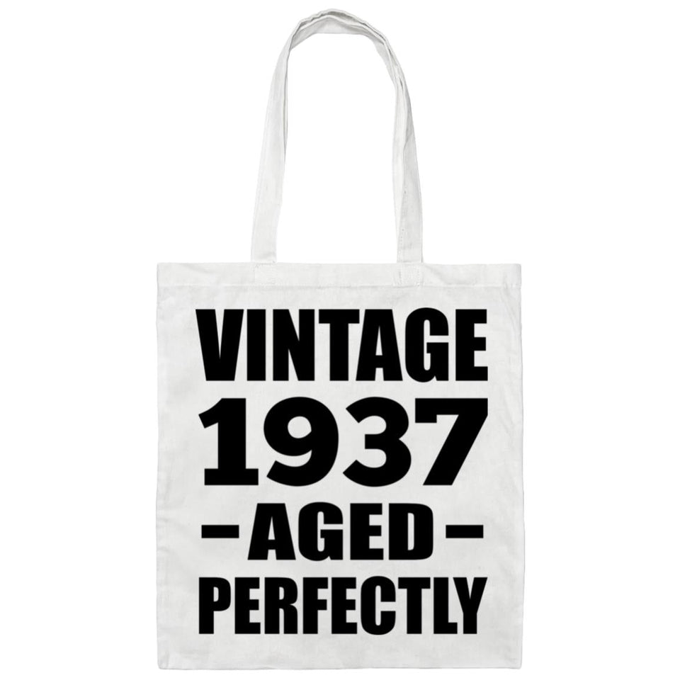 87th Birthday Vintage 1937 Aged Perfectly - Tote Bag White