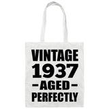 87th Birthday Vintage 1937 Aged Perfectly - Tote Bag White