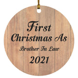 First Christmas As Brother In Law 2021 - Circle Ornament C