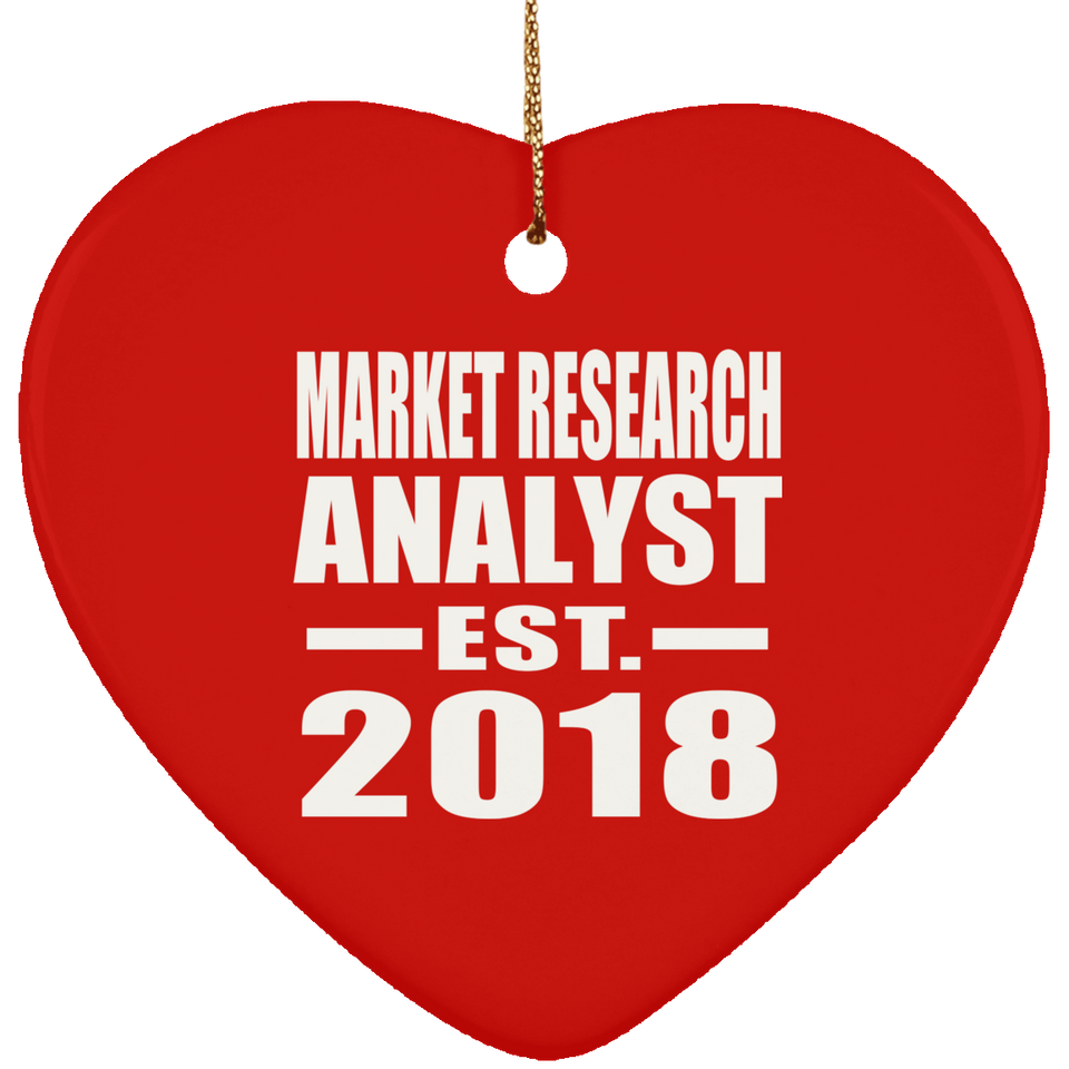 Market Research Analyst Established EST. 2018 - Heart Ornament